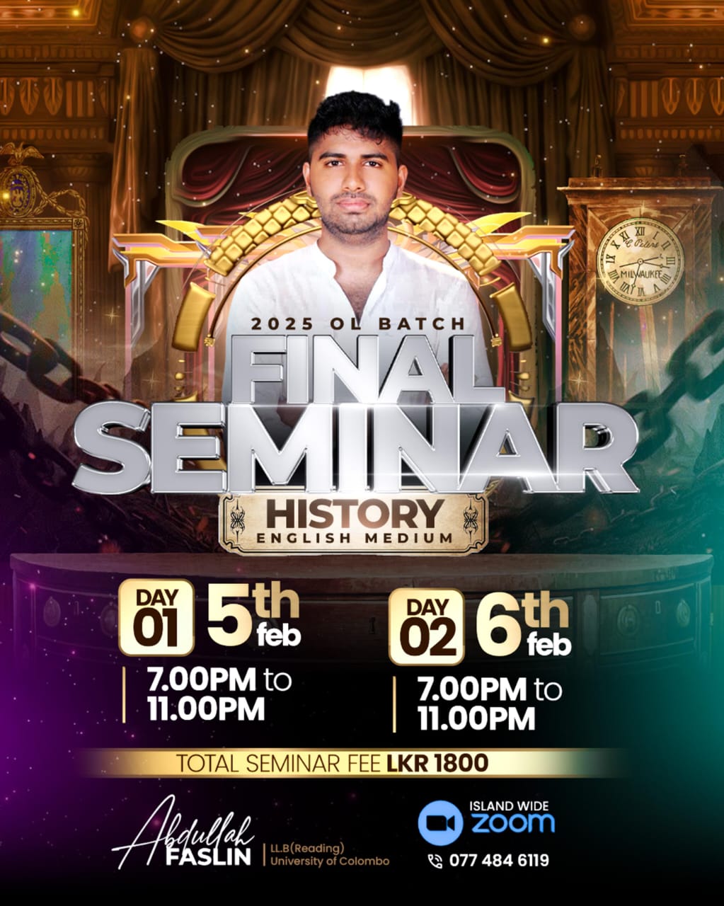 2025 O/L HISTORY FINAL SEMINAR - FEB 5th & 6th